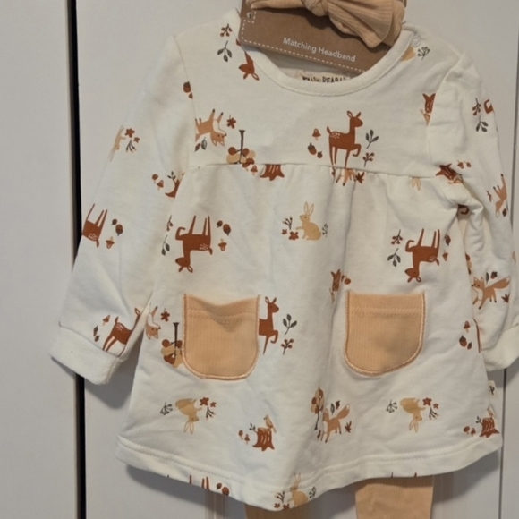 Kit + Pearl Other - Kit + Pearl Girls Outfit with Headband 6/9 New With Tags